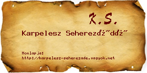 Karpelesz Seherezádé névjegykártya